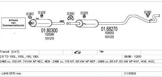 MTS C110529009144 Exhaust System